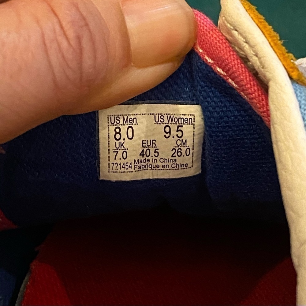 Vans Color Block Multi-Color Shoes Size 8 - image 5